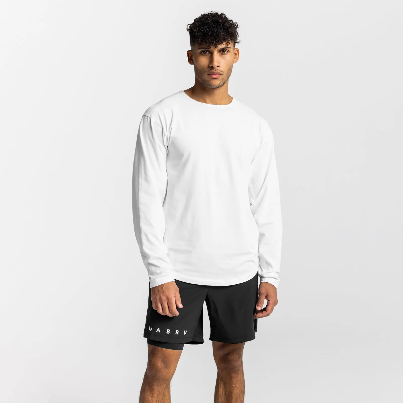 0611. CottonPlus™ Vented Long Sleeve - White