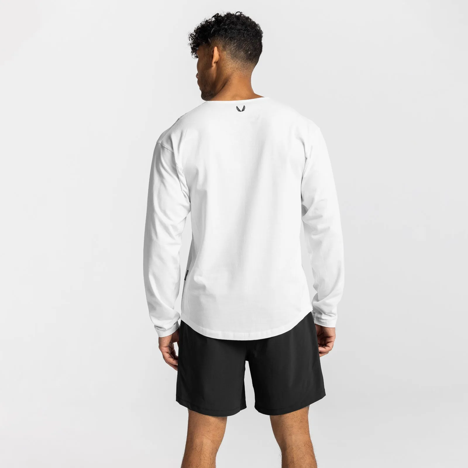 0611. CottonPlus™ Vented Long Sleeve - White