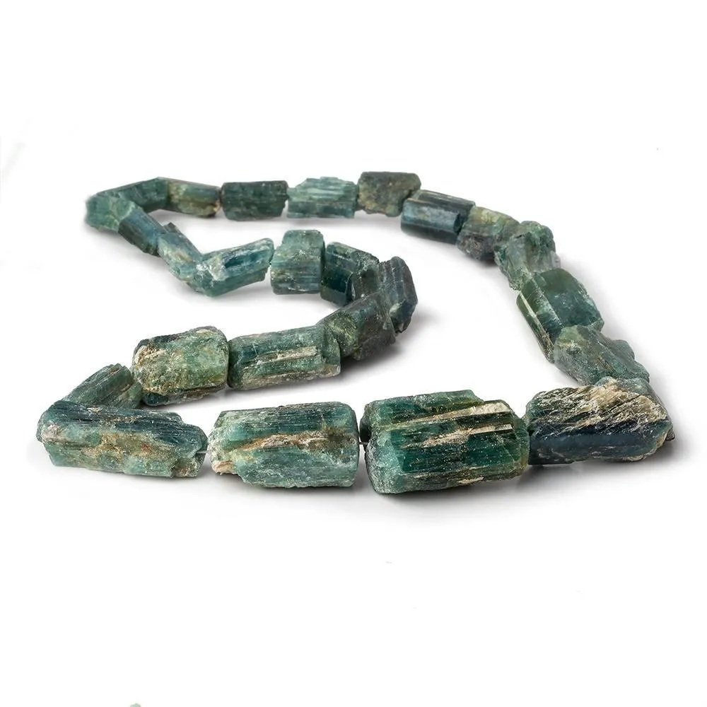 10-22mm Indicolite Tourmaline Straight Drilled Natural Crystal Beads 25 pieces