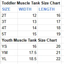 100% Polyester Youth Muscle Tanks - IN STOCK