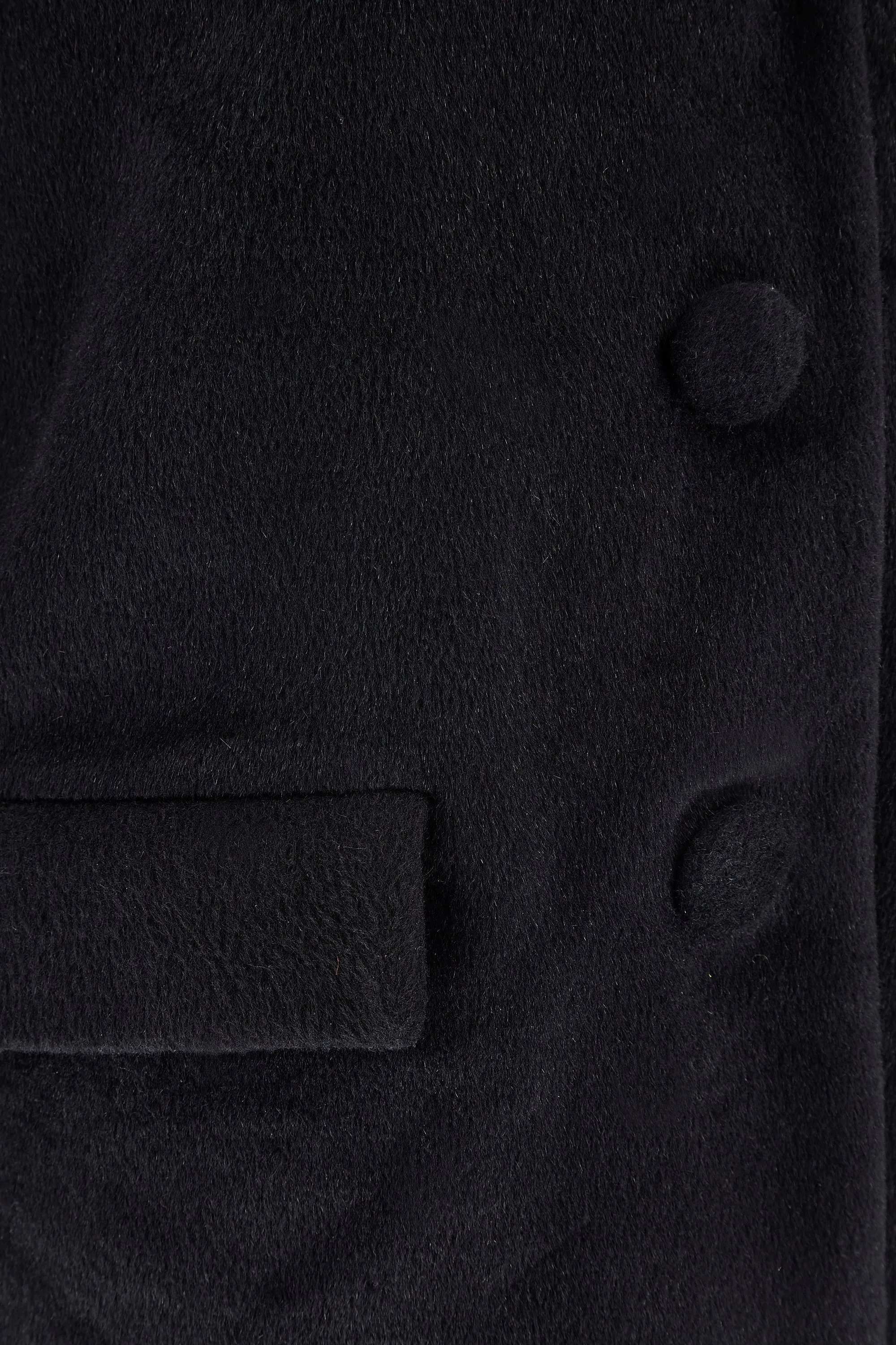 1950s Lilli Ann Black Felt Wool Box Jacket