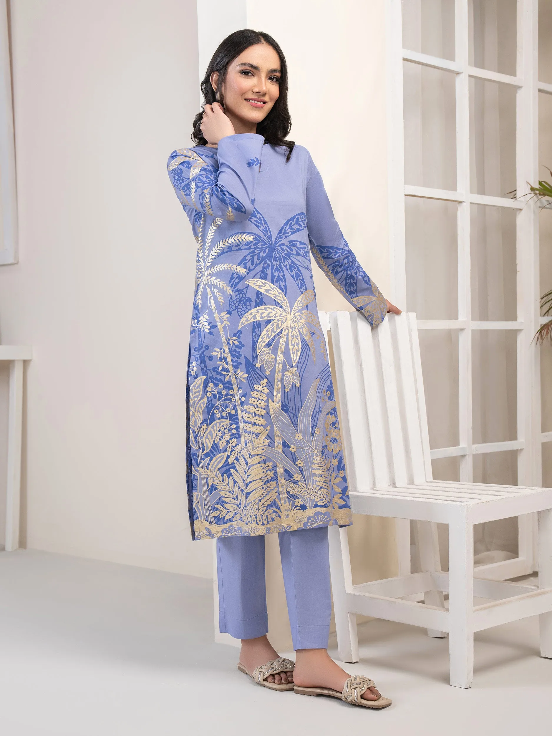 2 Piece Lawn Suit-Paste Print (Unstitched)