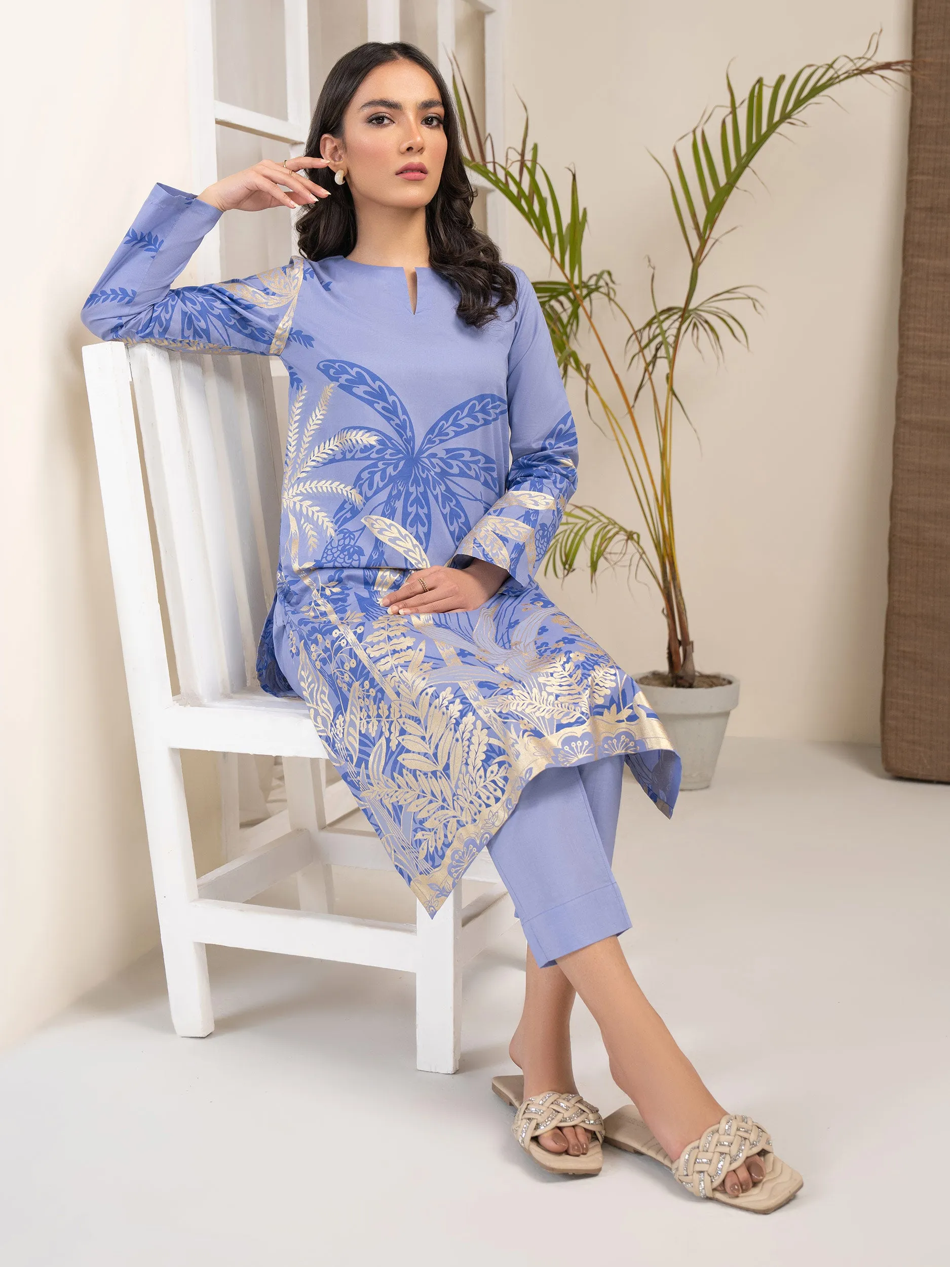 2 Piece Lawn Suit-Paste Print (Unstitched)