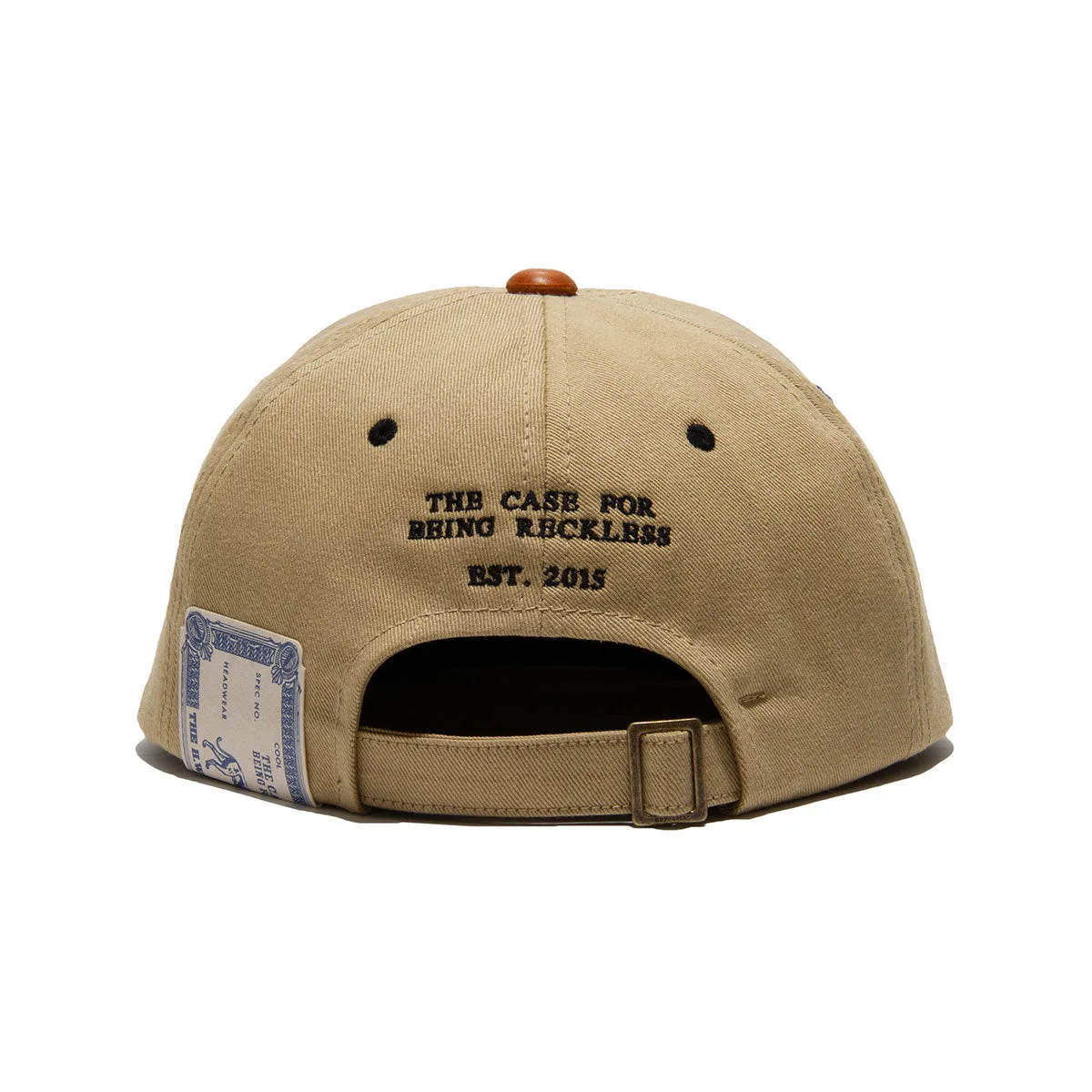 2 TONE LEATHER COTTON CAP - Beige