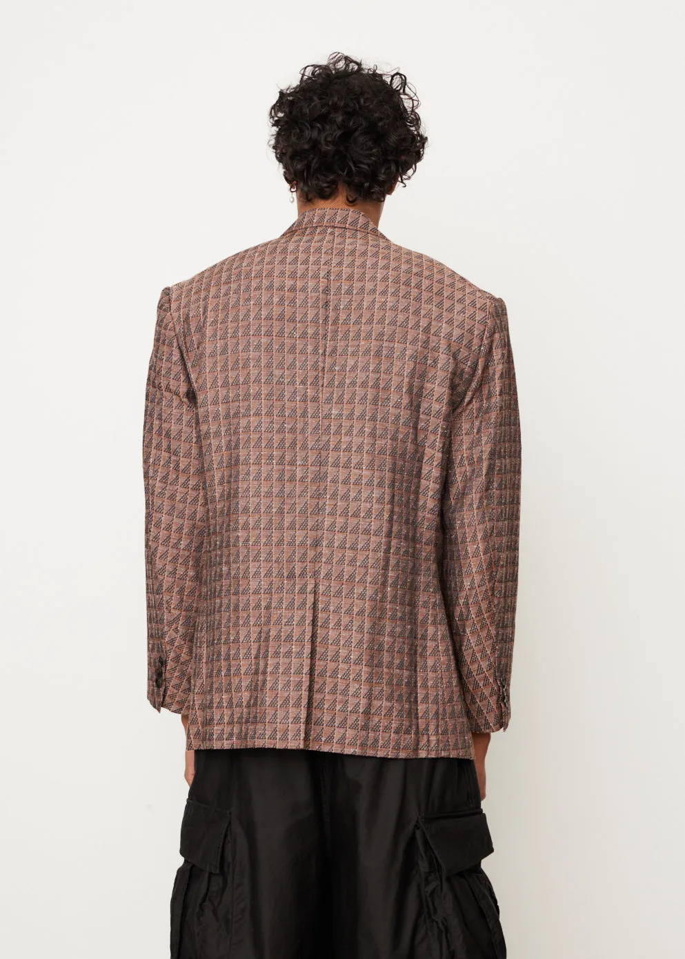 2B Jacket C/PE Geometric Jacquard