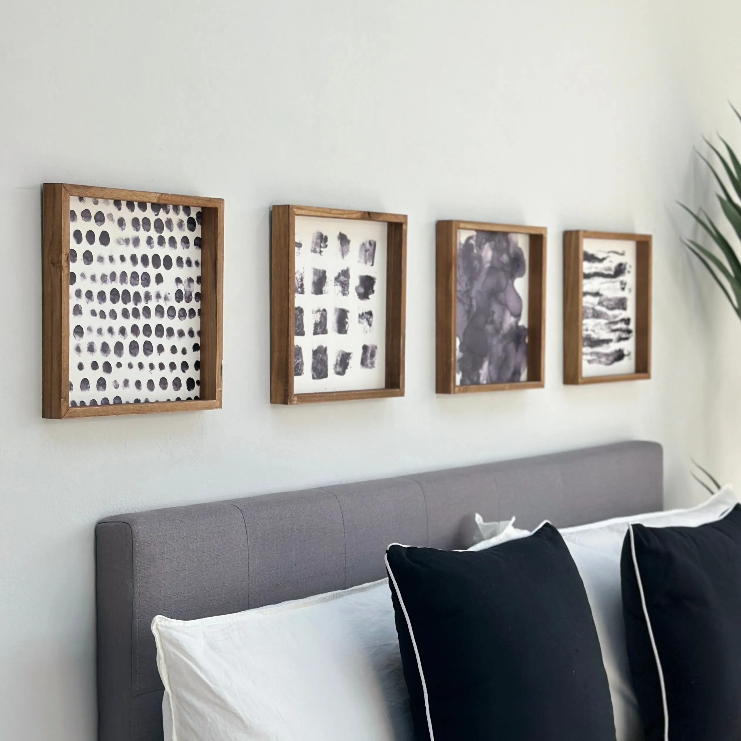 Abstract Multi Squares Wooden Wall Art