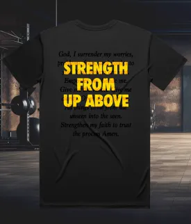 **ACTIVE COLLECTION** STRENGTH FROM UP ABOVE TEE (BLACK)