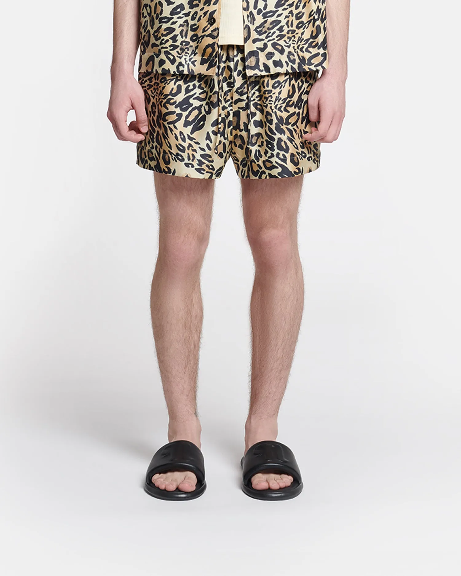 Amil - Printed Twill-Silk Shorts - Leopard