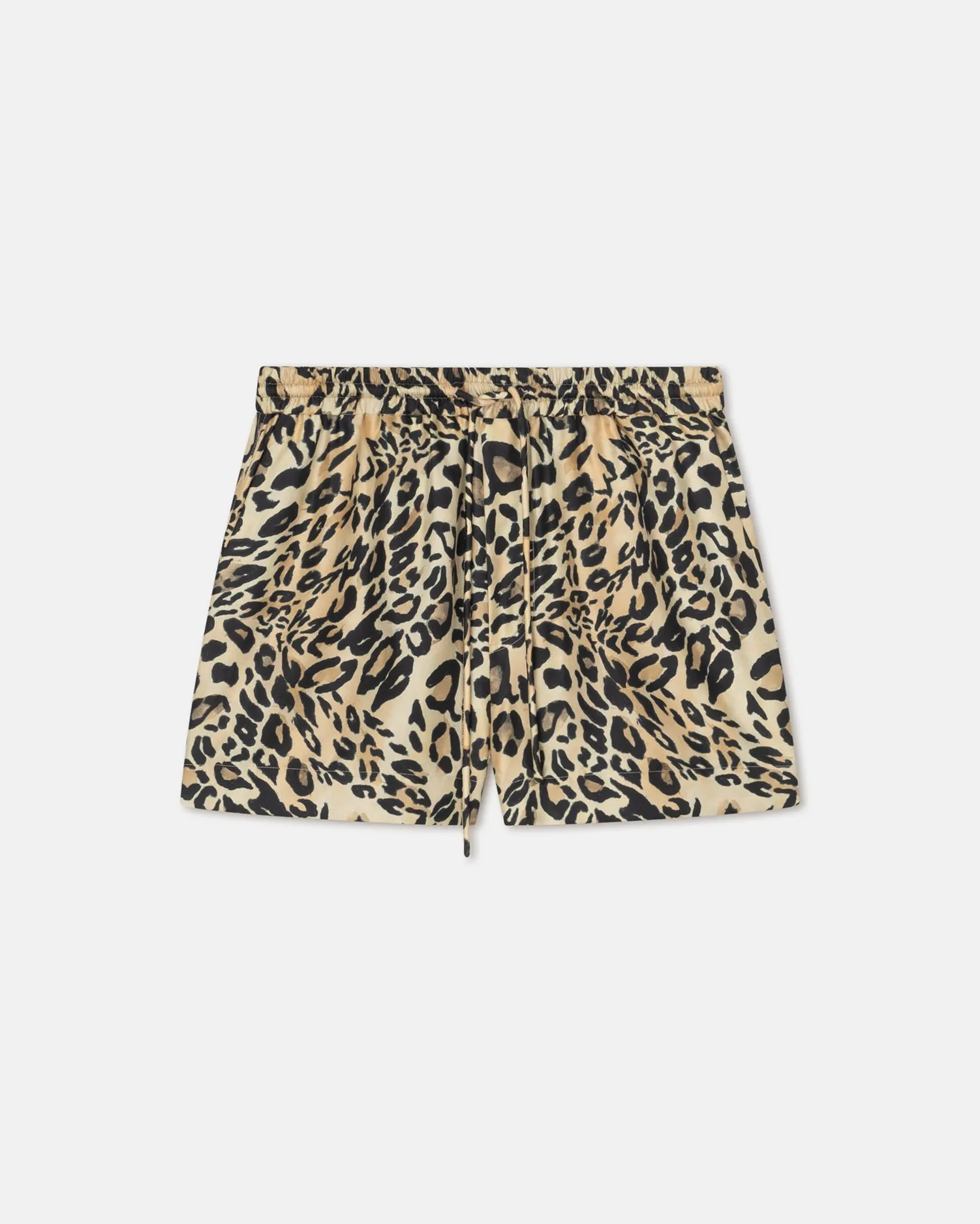 Amil - Printed Twill-Silk Shorts - Leopard