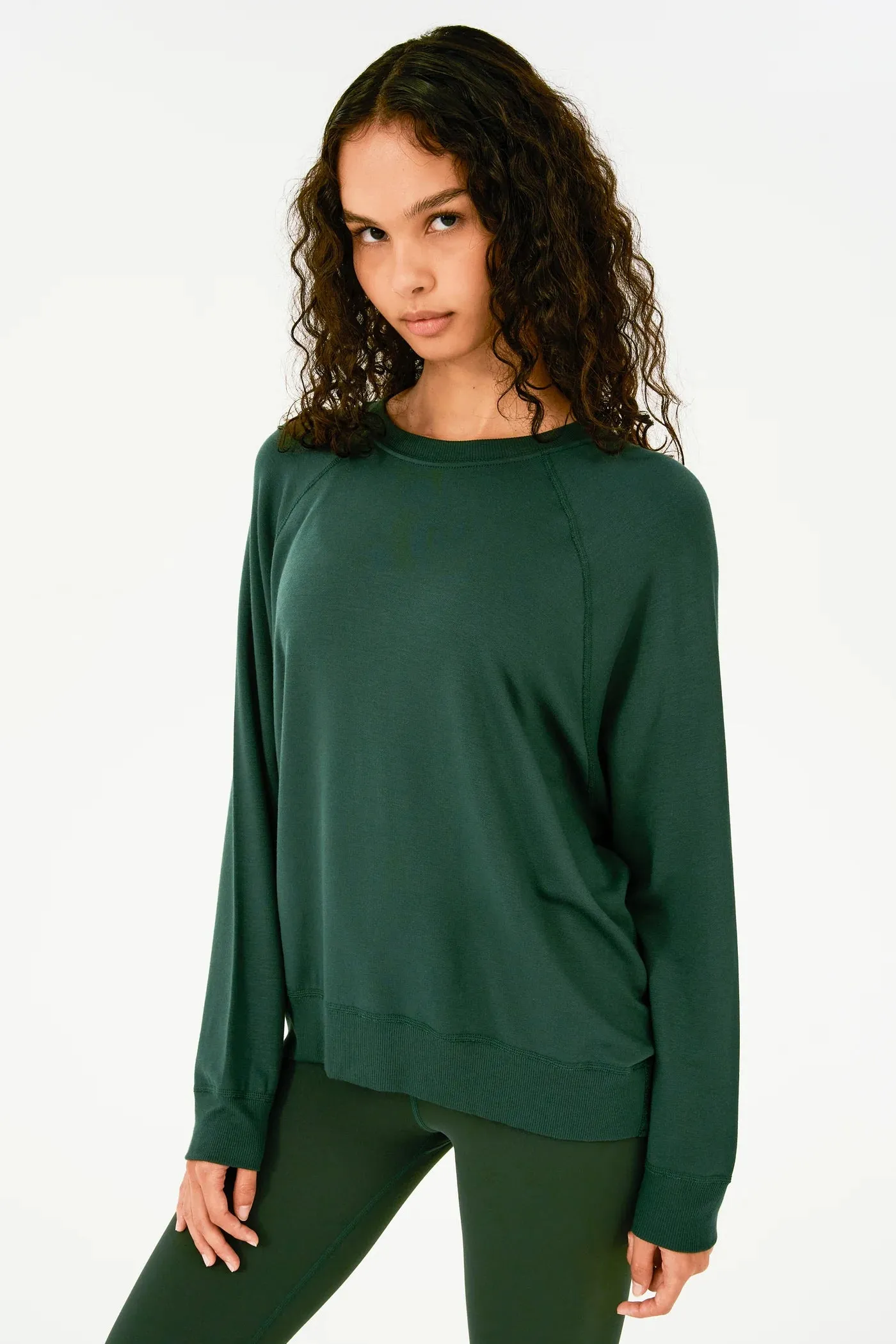 Andie Fleece Sweatshirt: Military