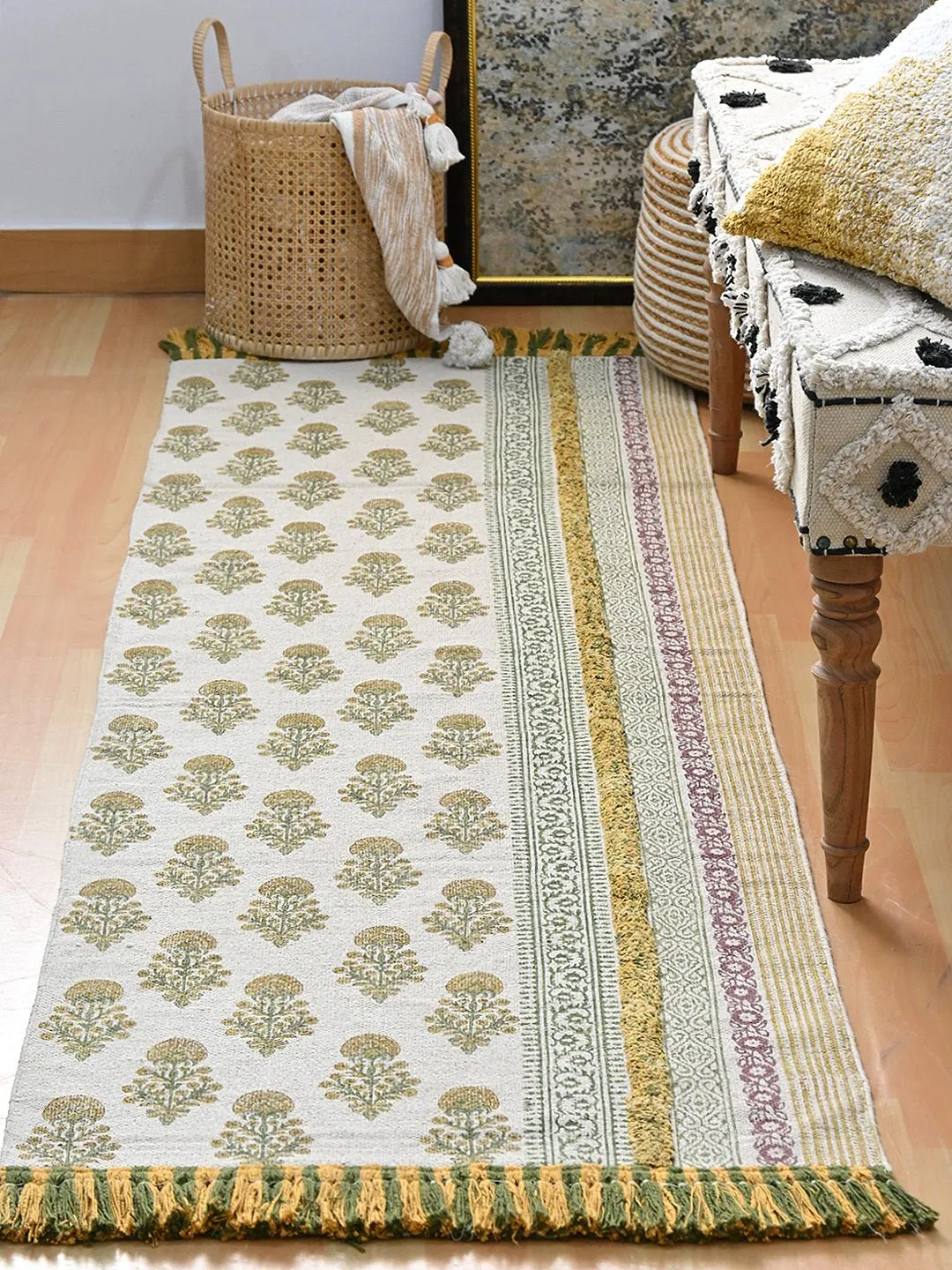 ANDREA- BLOCK PRINTED FLOOR RUNNER