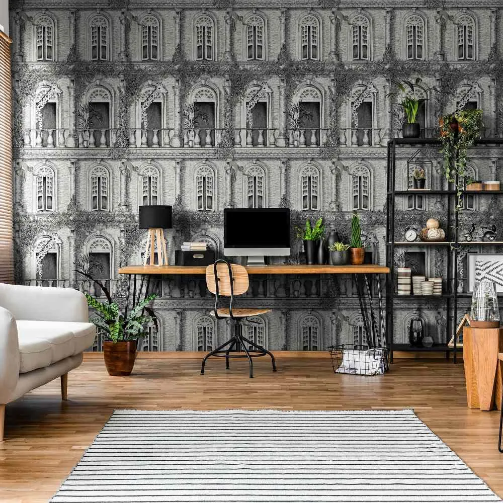 Animal Architecture Wallpaper - Grey - Brand Mckenzie