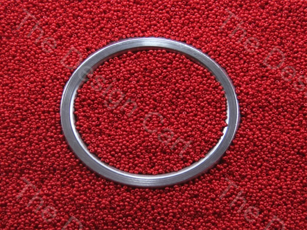 Apple Red Opaque Preciosa Round Seed Beads