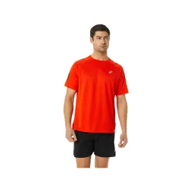 ASICS Men's Icon Short Sleeve Top (Cherry Tomato/Performance Black)