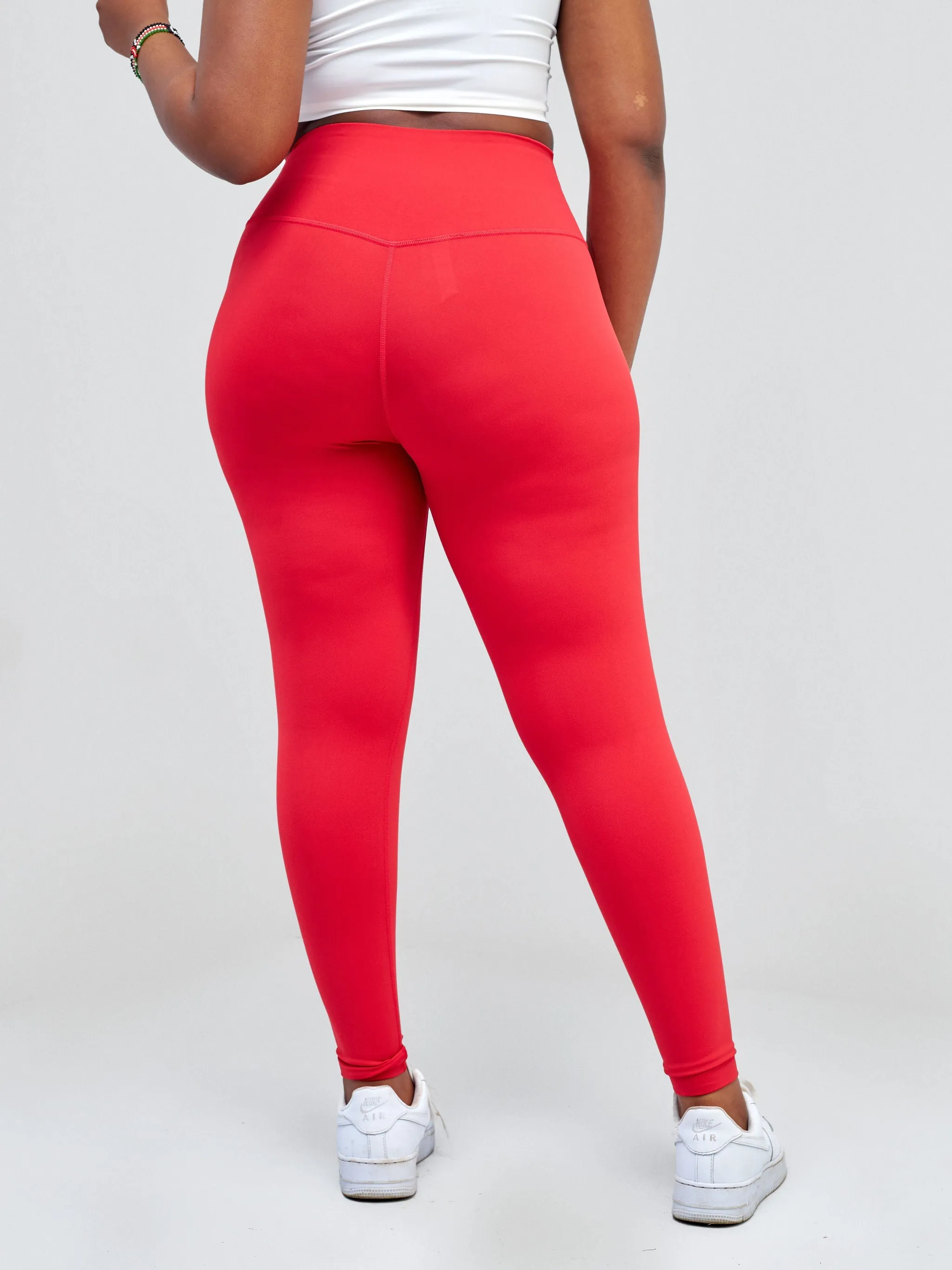 Ava Fitness Bella Workout Leggings - Red