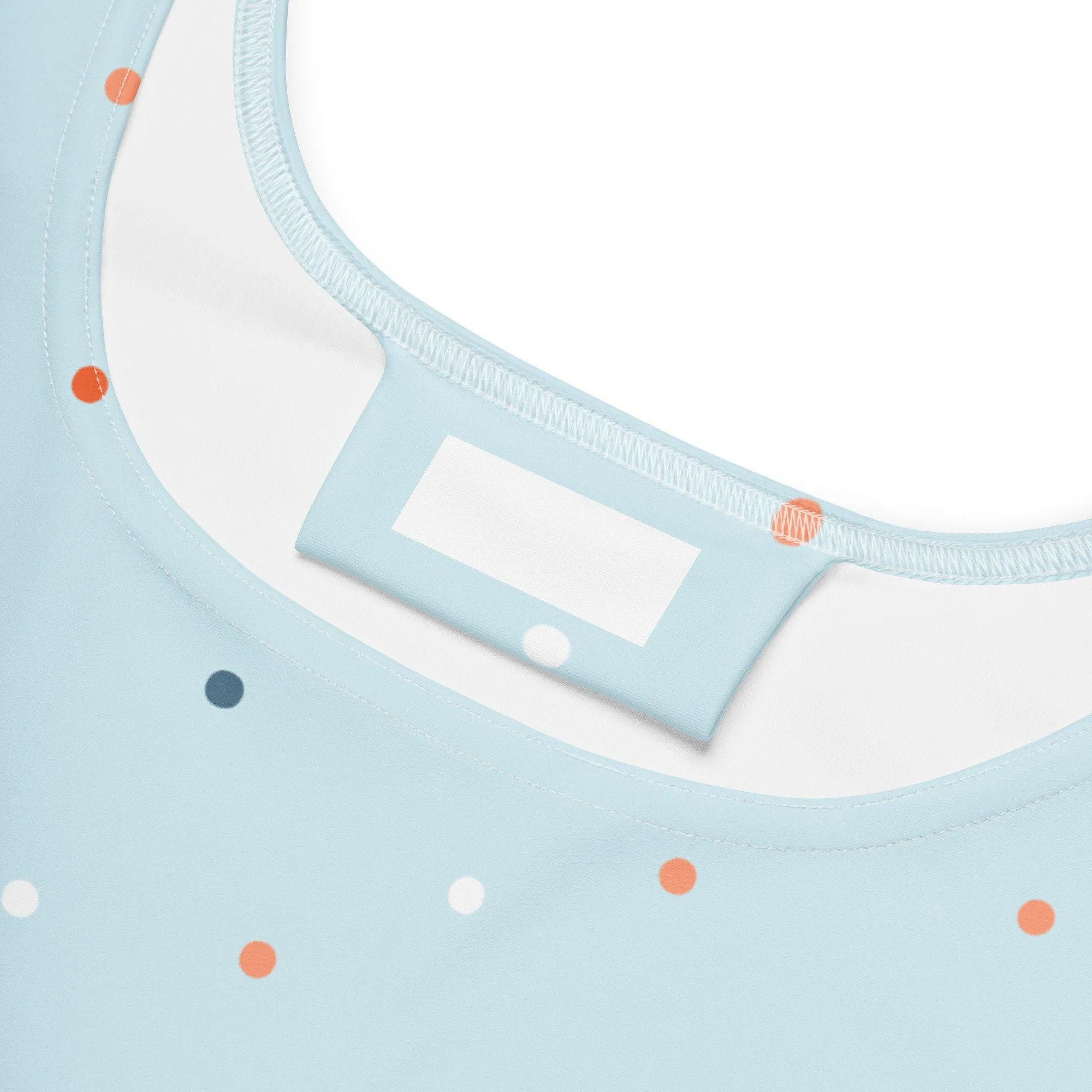 Baby Blue Polka Dot Tank Top Skater Circle Dress