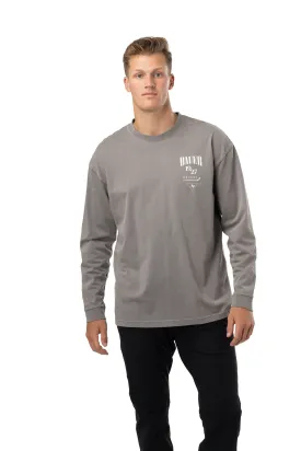 Bauer Acid Wash Longsleeve Shirt Senior - Grey