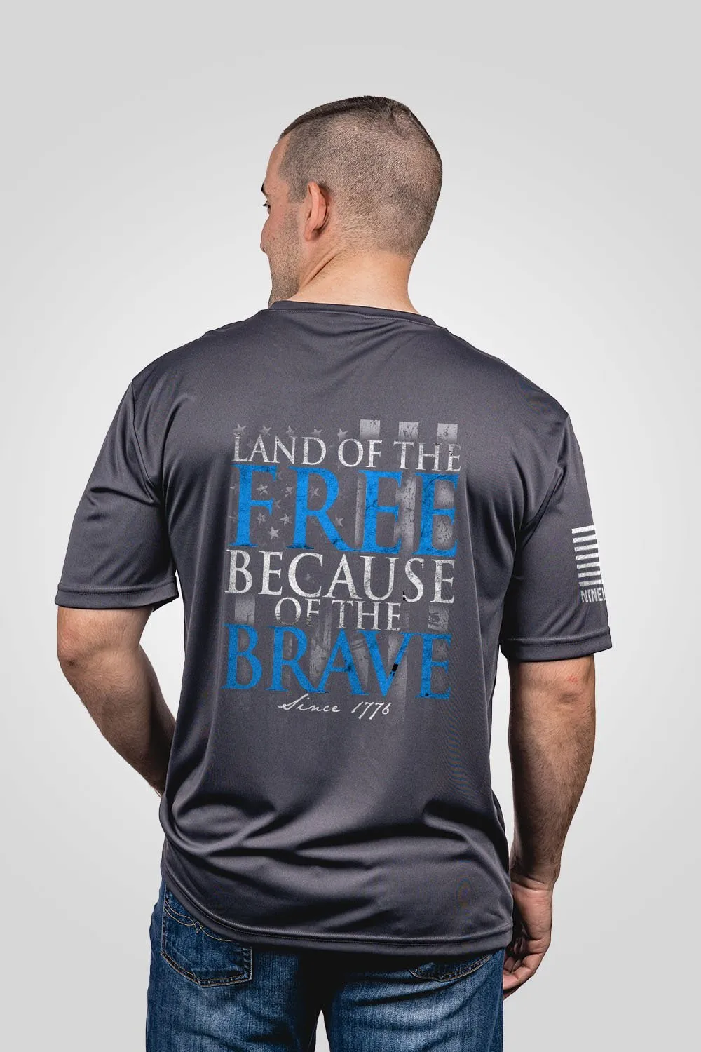 Because Of The Brave - Moisture Wicking T-Shirt