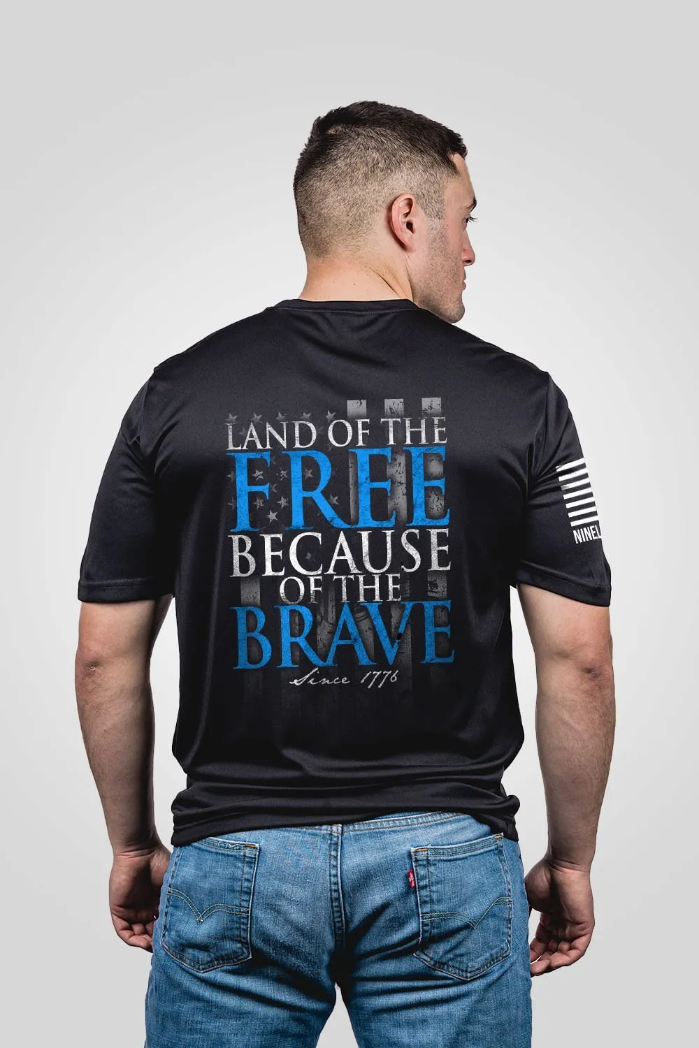 Because Of The Brave - Moisture Wicking T-Shirt