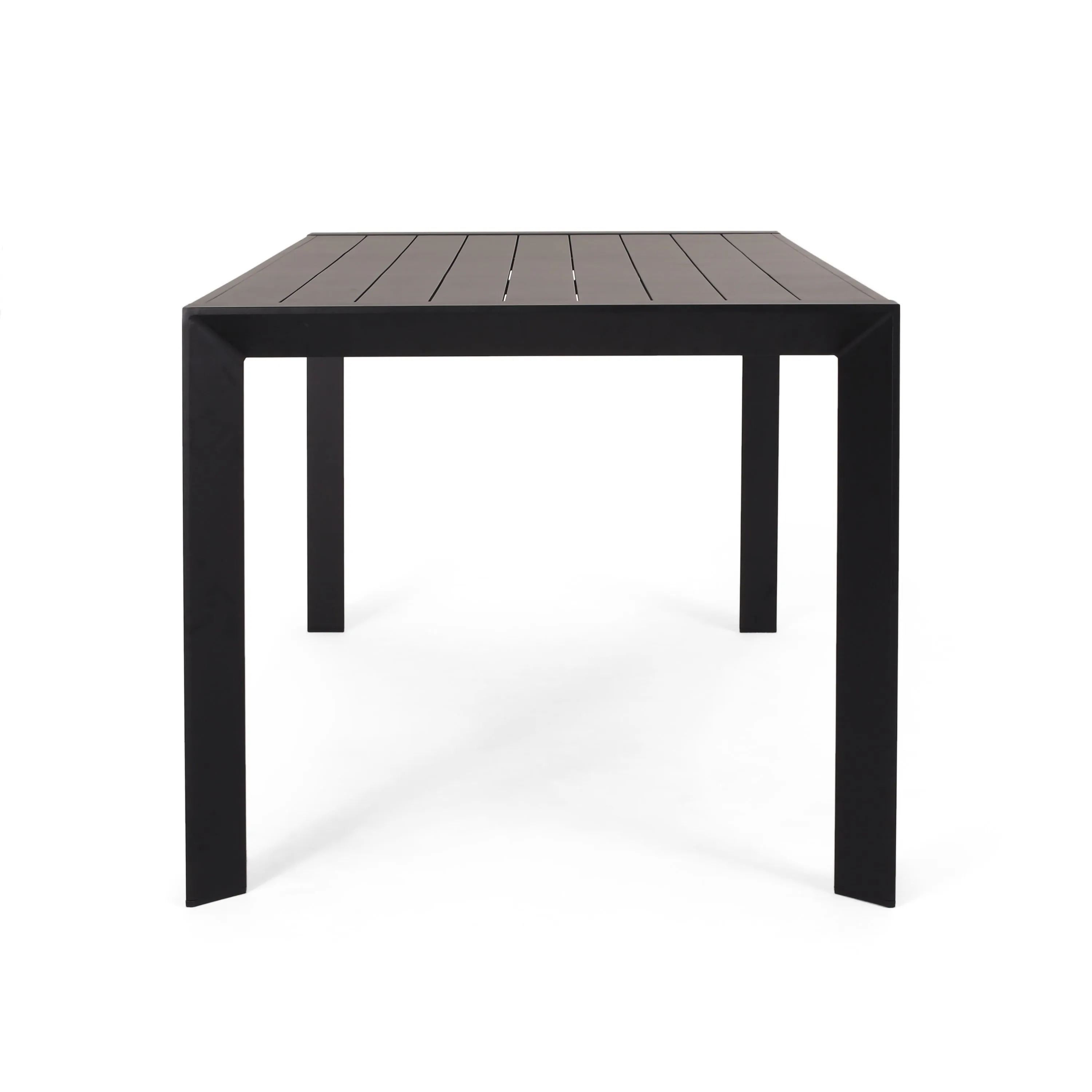 Bellomy Outdoor Aluminum Dining Table, Black