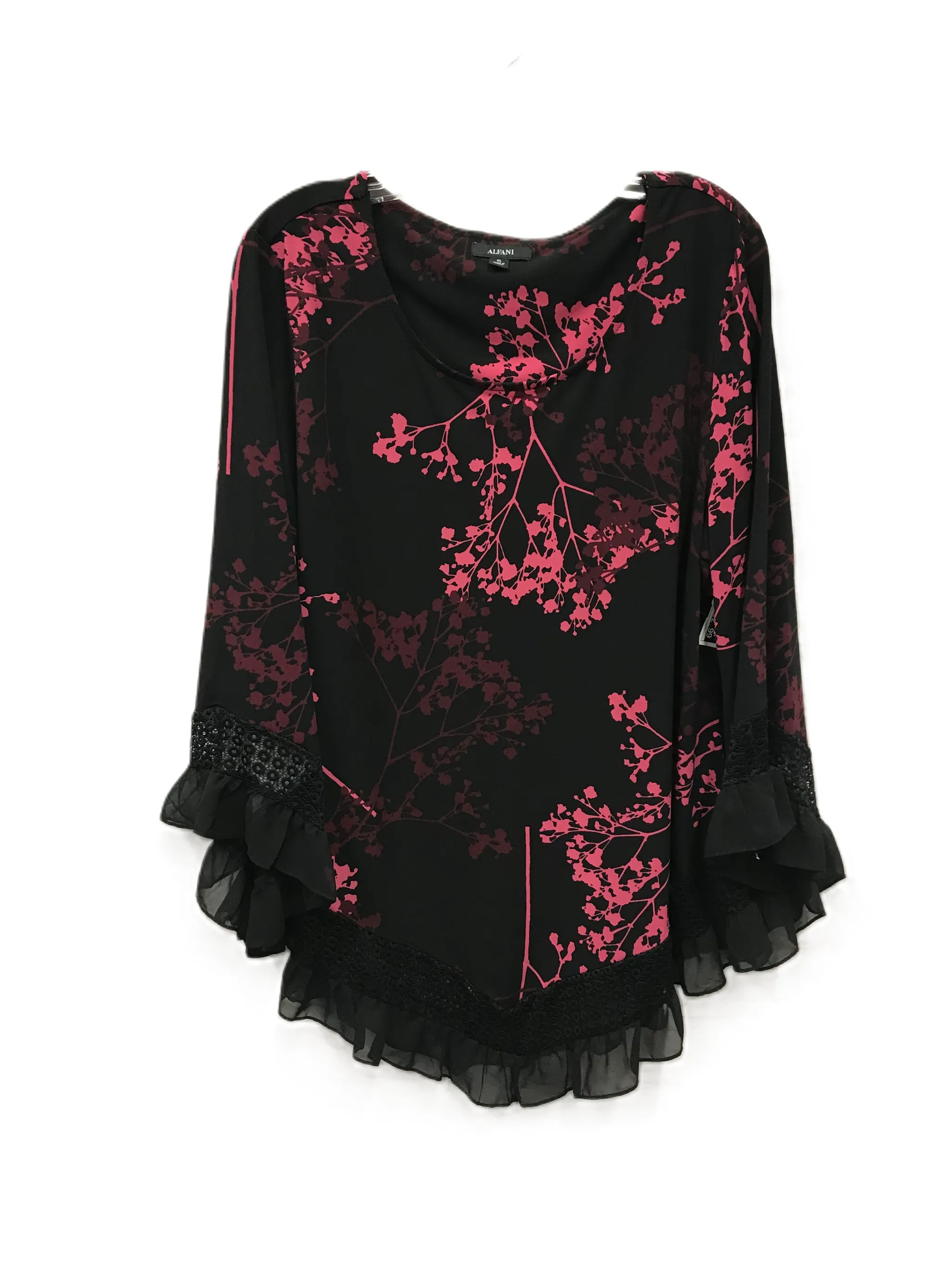 Black & Pink Top Long Sleeve By Alfani, Size: Xl