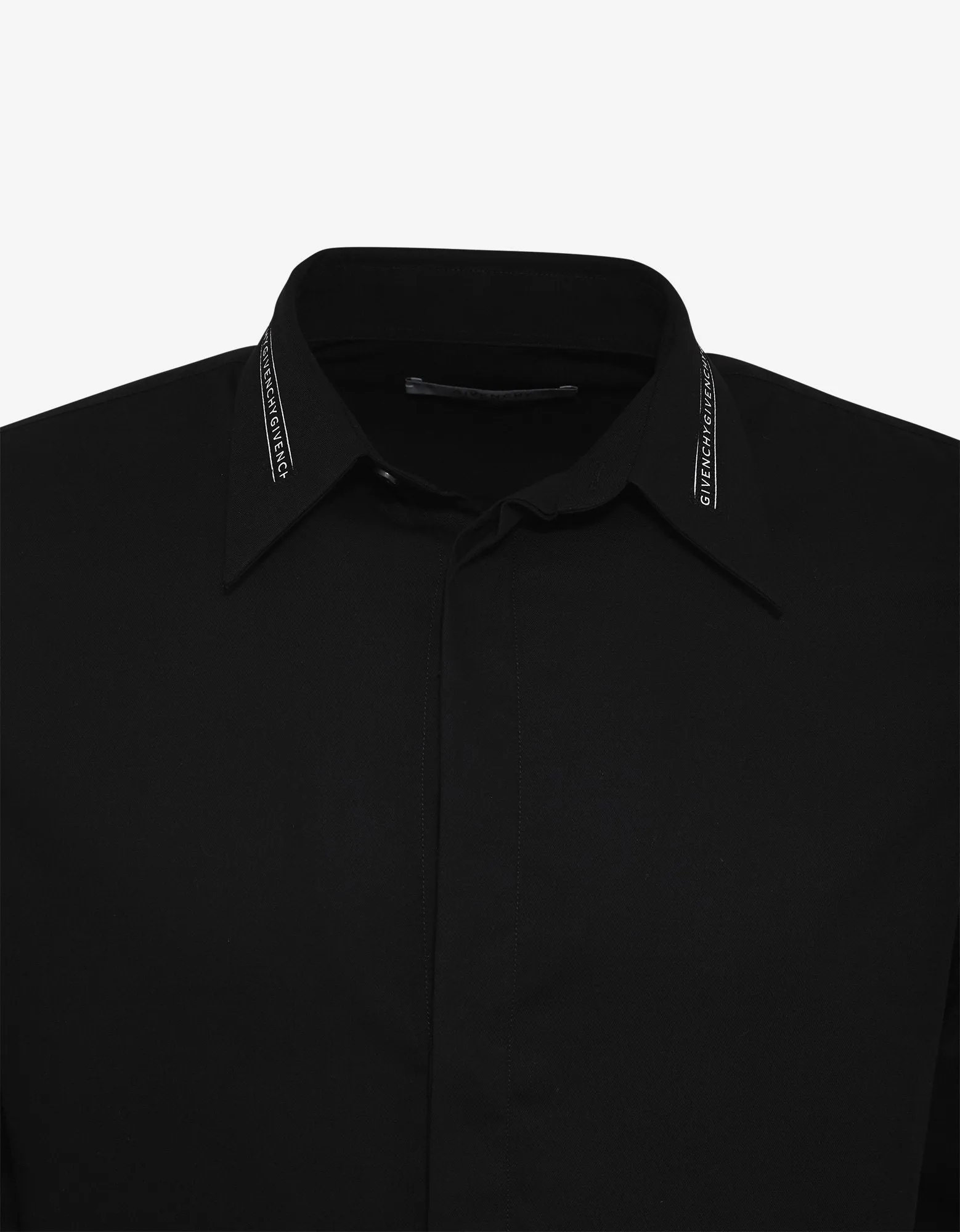 Black Logo Collar Shirt