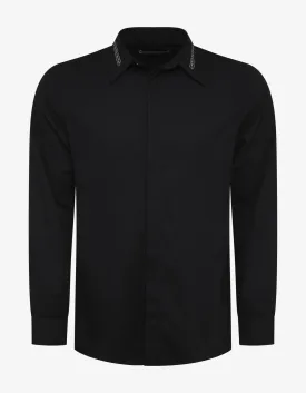 Black Logo Collar Shirt