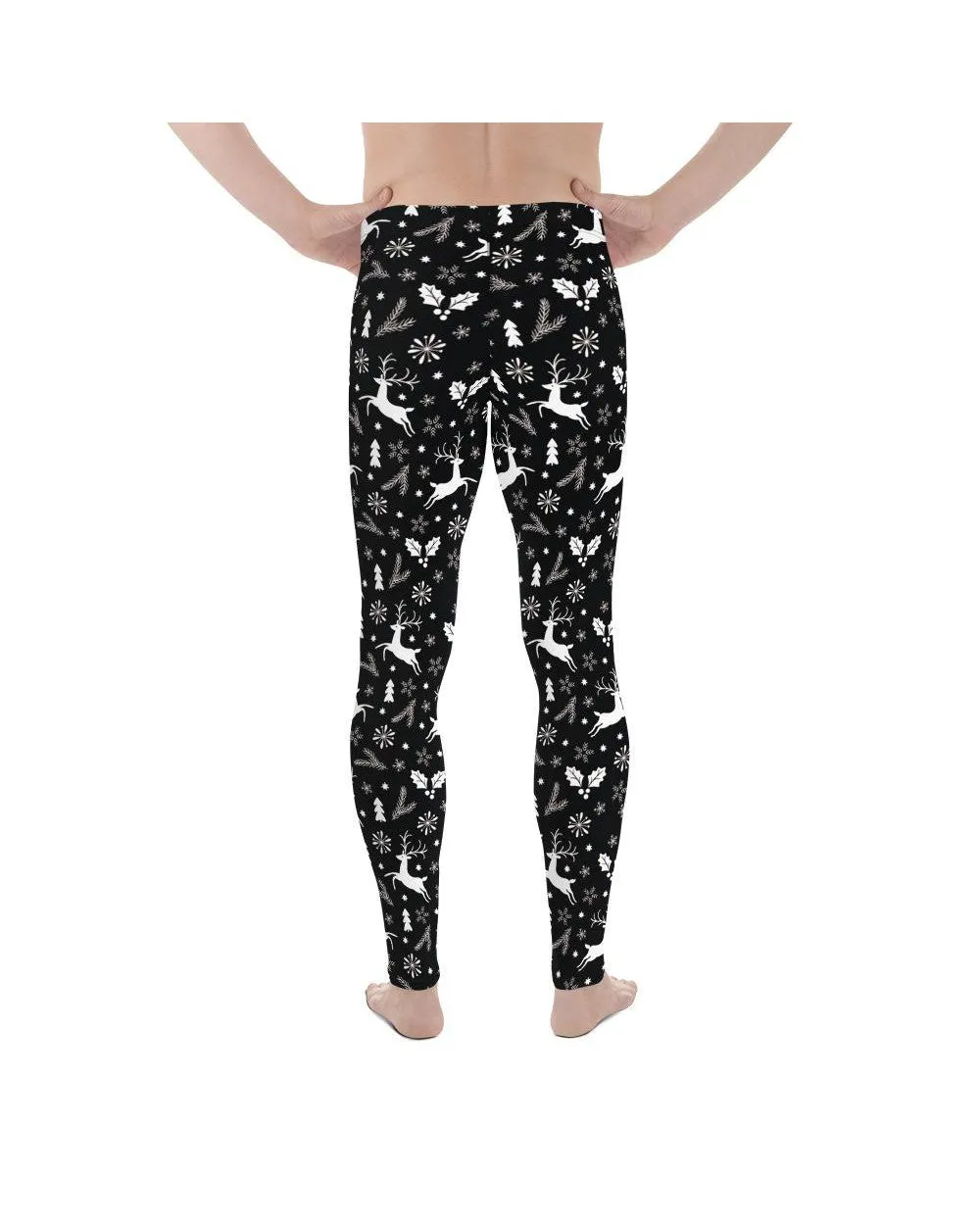 Black Reindeer Christmas Meggings