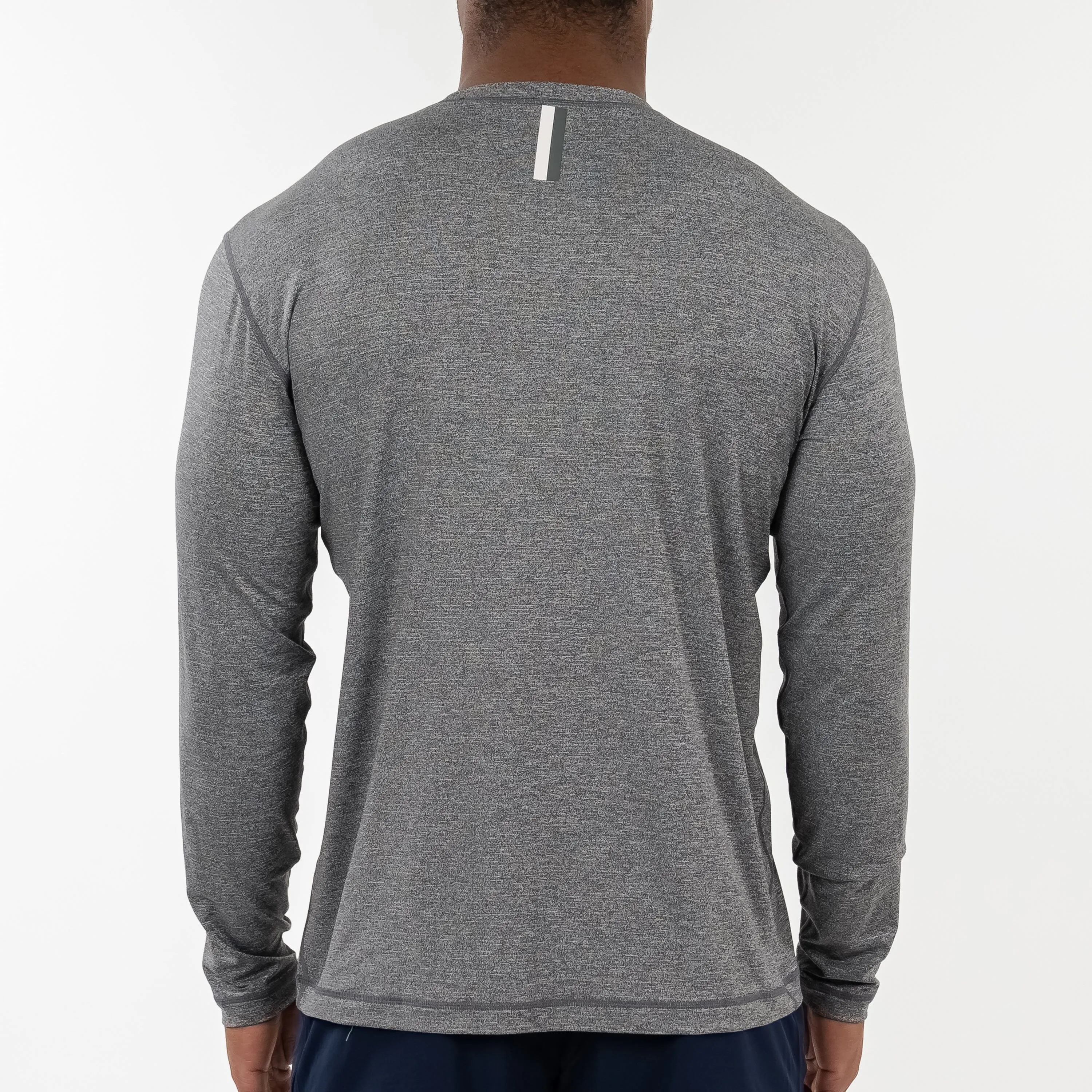 Blitz Tech Long Sleeve Tee | Heather - Middie Grey/White