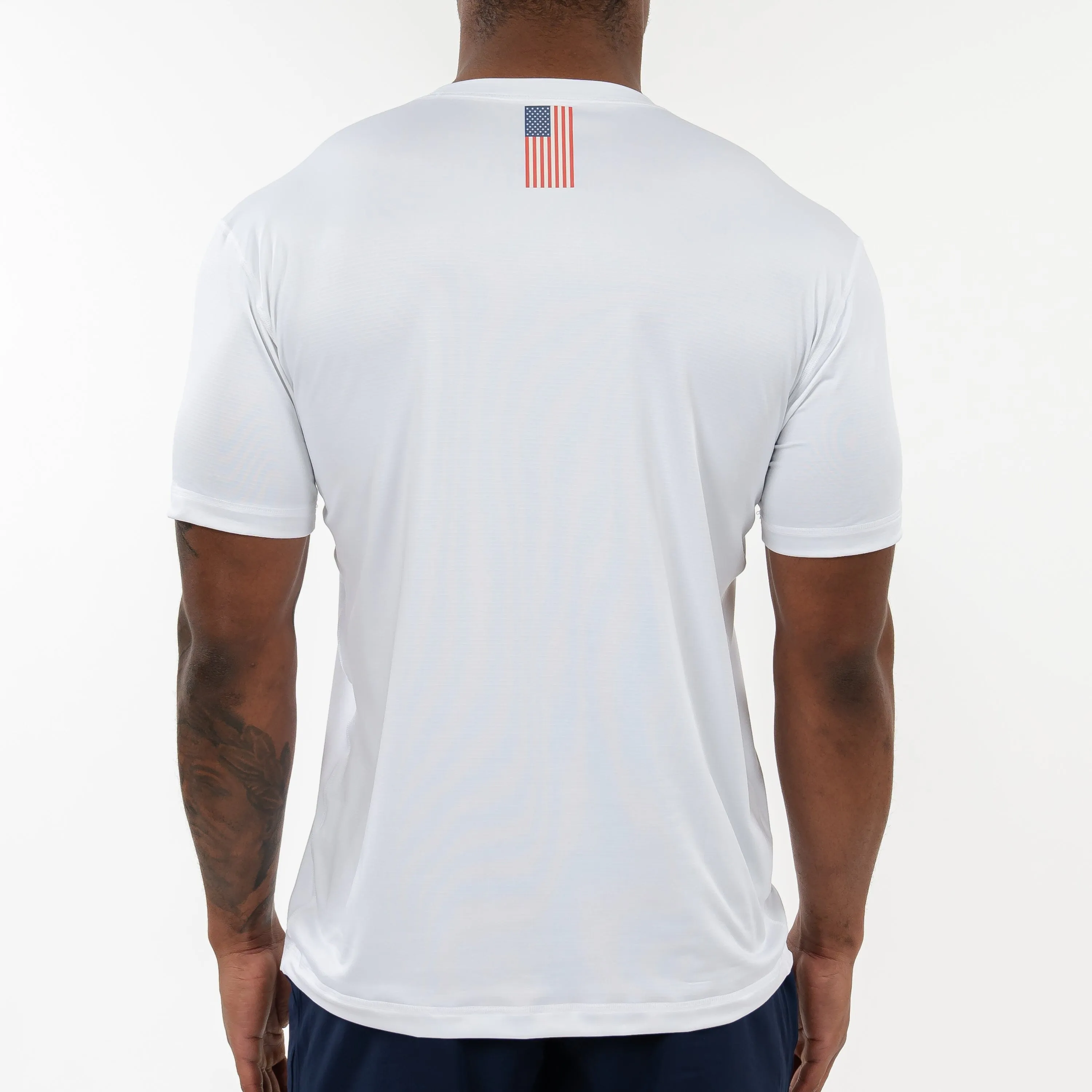 Blitz Tech Tee | Solid - White - USA