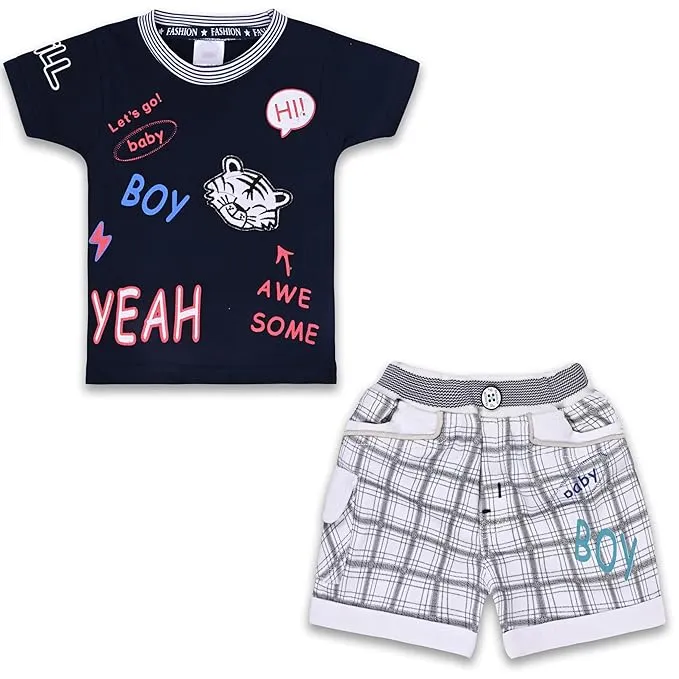 Boys Printed T-Shirt and Shorts