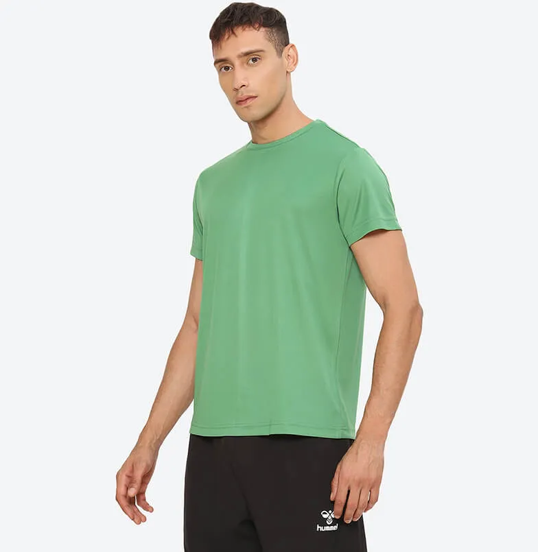 Budoc Round Neck Half Sleeve Solid Regular fit Polyester T-shirt for Men Comfortable Breathable Fabric Stretchable for Everyday Use Ideal for Yoga Training Gym Running or Performance