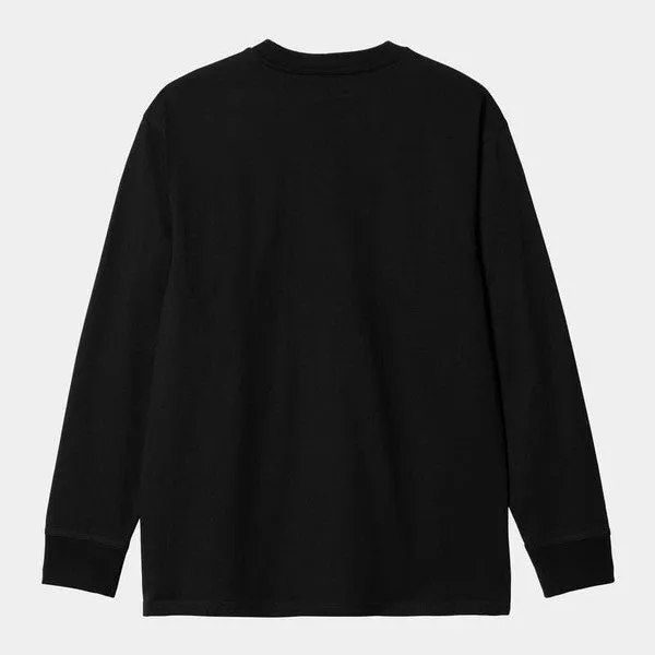 Carhartt WIP American Script Long Sleeve T-Shirt Black