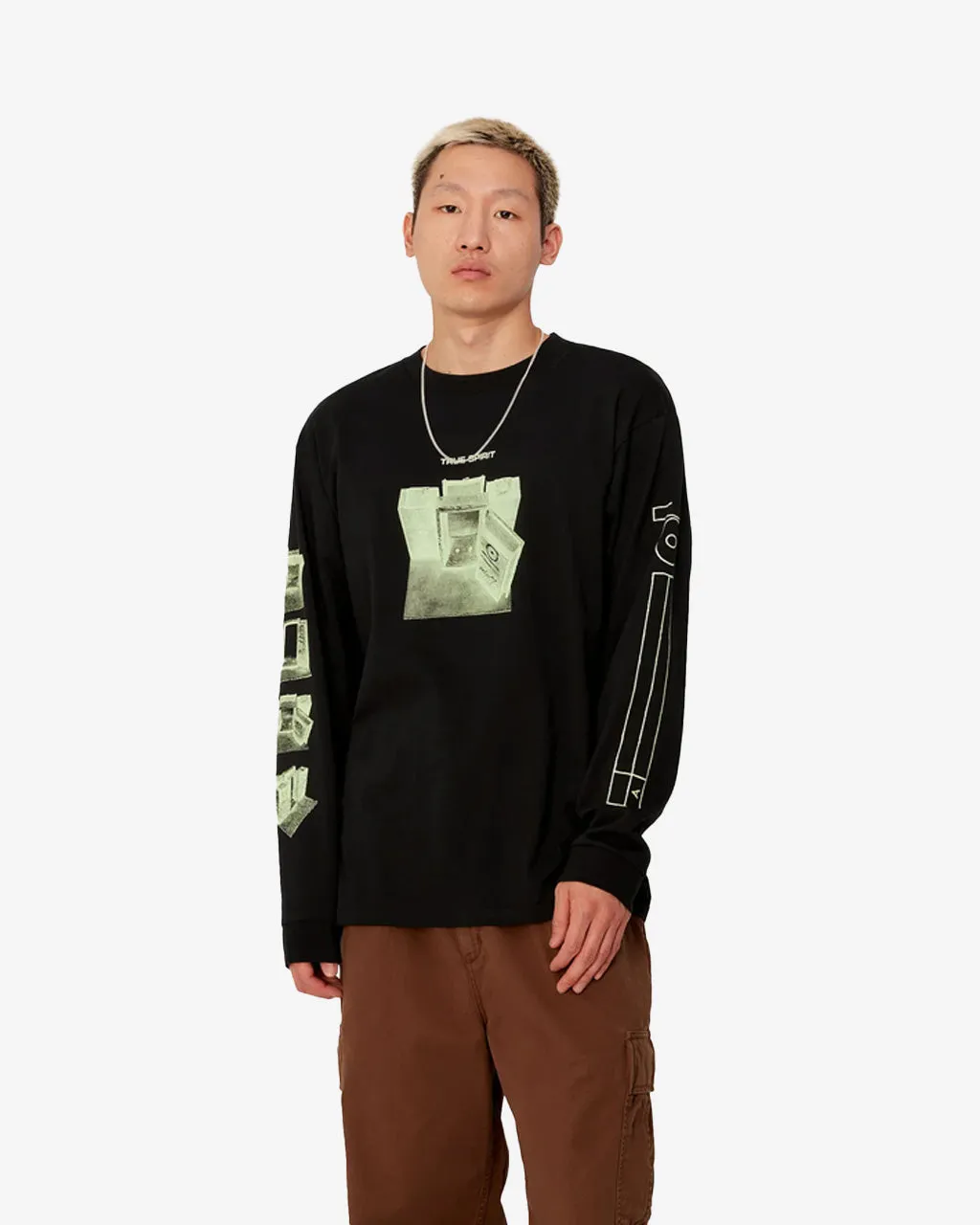 Carhartt WIP x Tresor True Spirit L/S T-Shirt Black/Glow Green