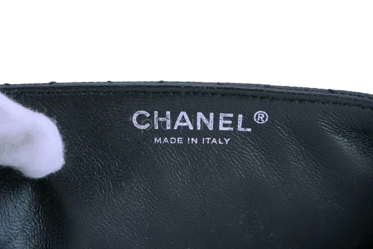 Chanel Black Caviar Classic East West Flap Bag SHW