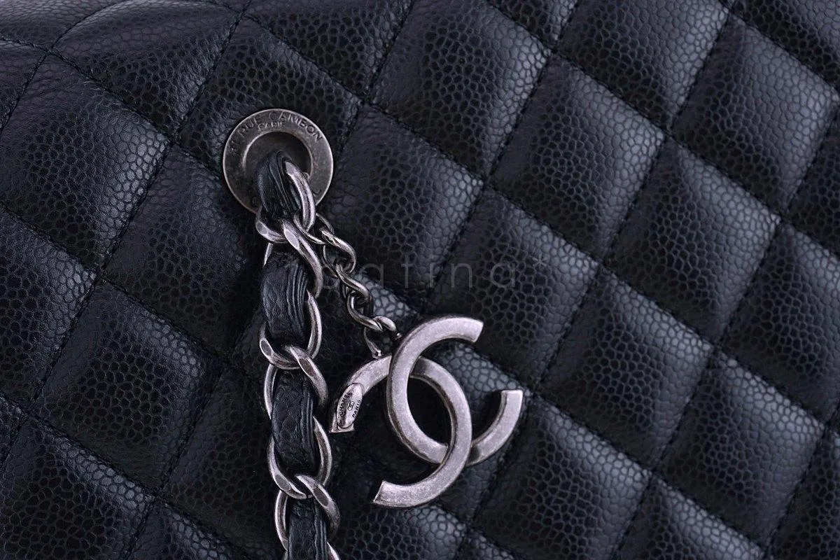 Chanel Black Caviar Classic Quilted Business Tote Bag