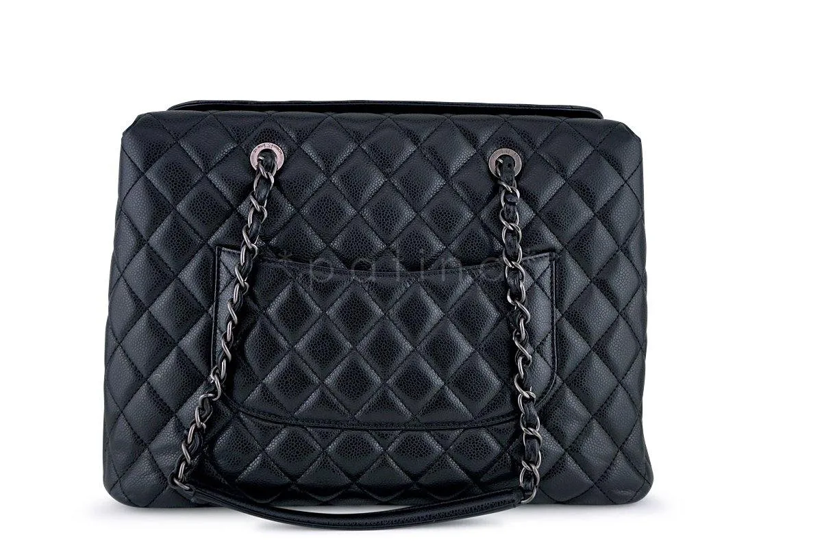 Chanel Black Caviar Classic Quilted Business Tote Bag