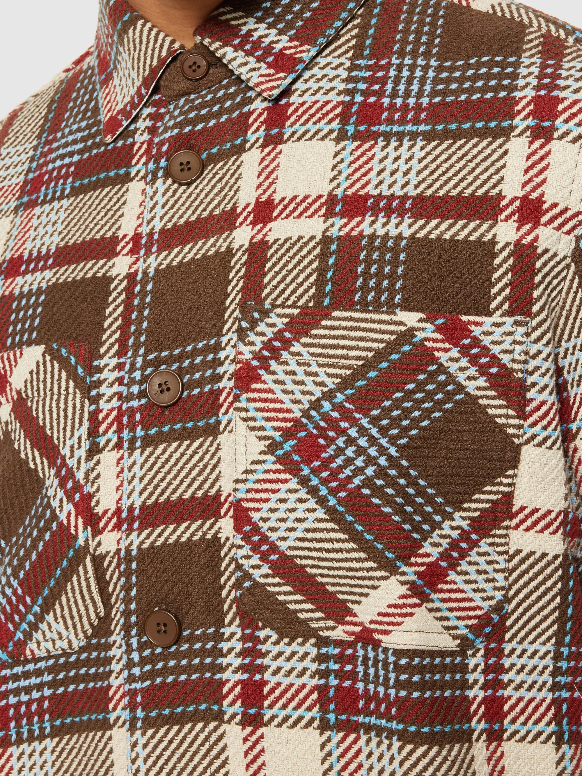 Checked overshirt - GOTS/Vegan - Red check