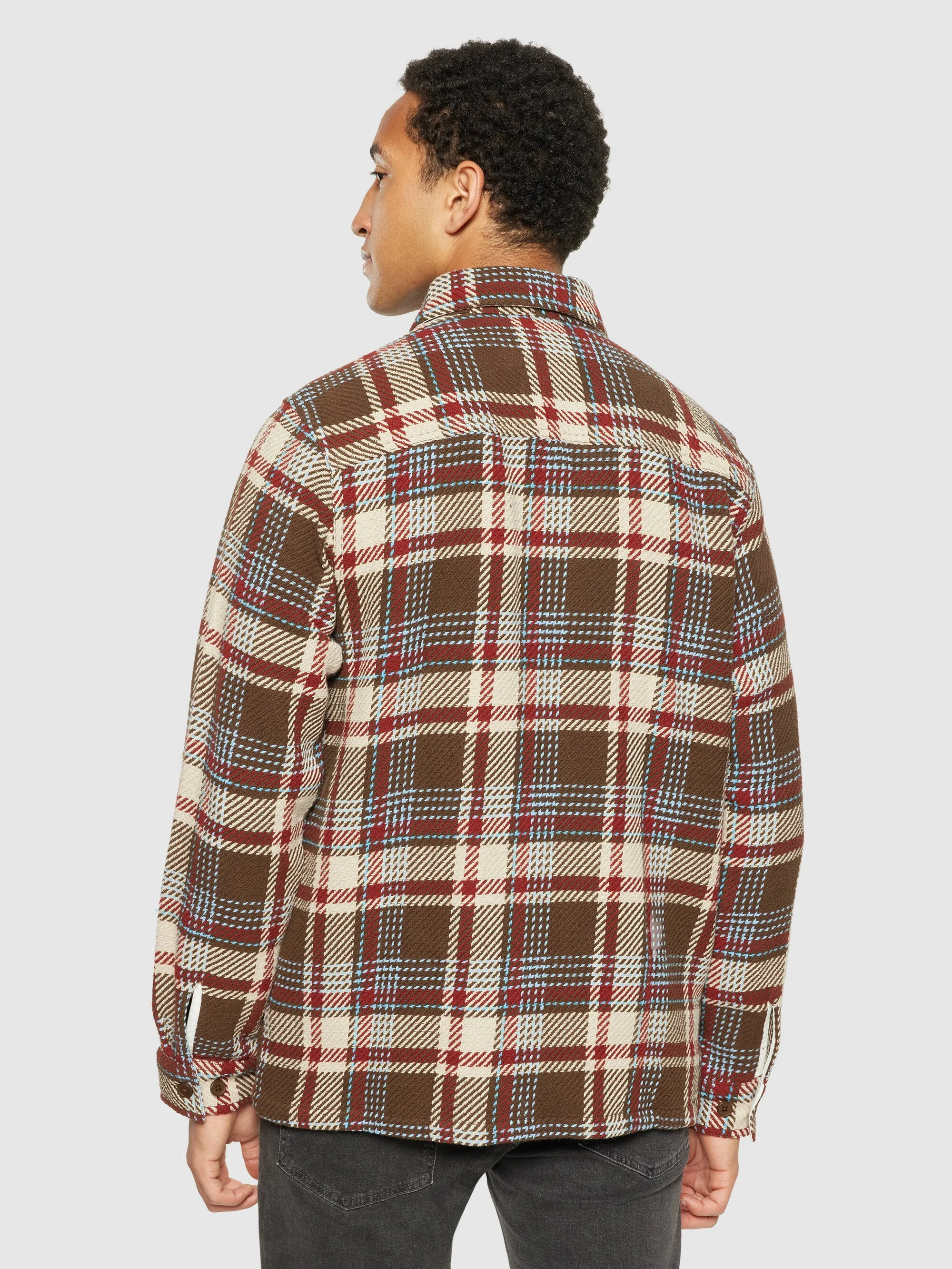 Checked overshirt - GOTS/Vegan - Red check