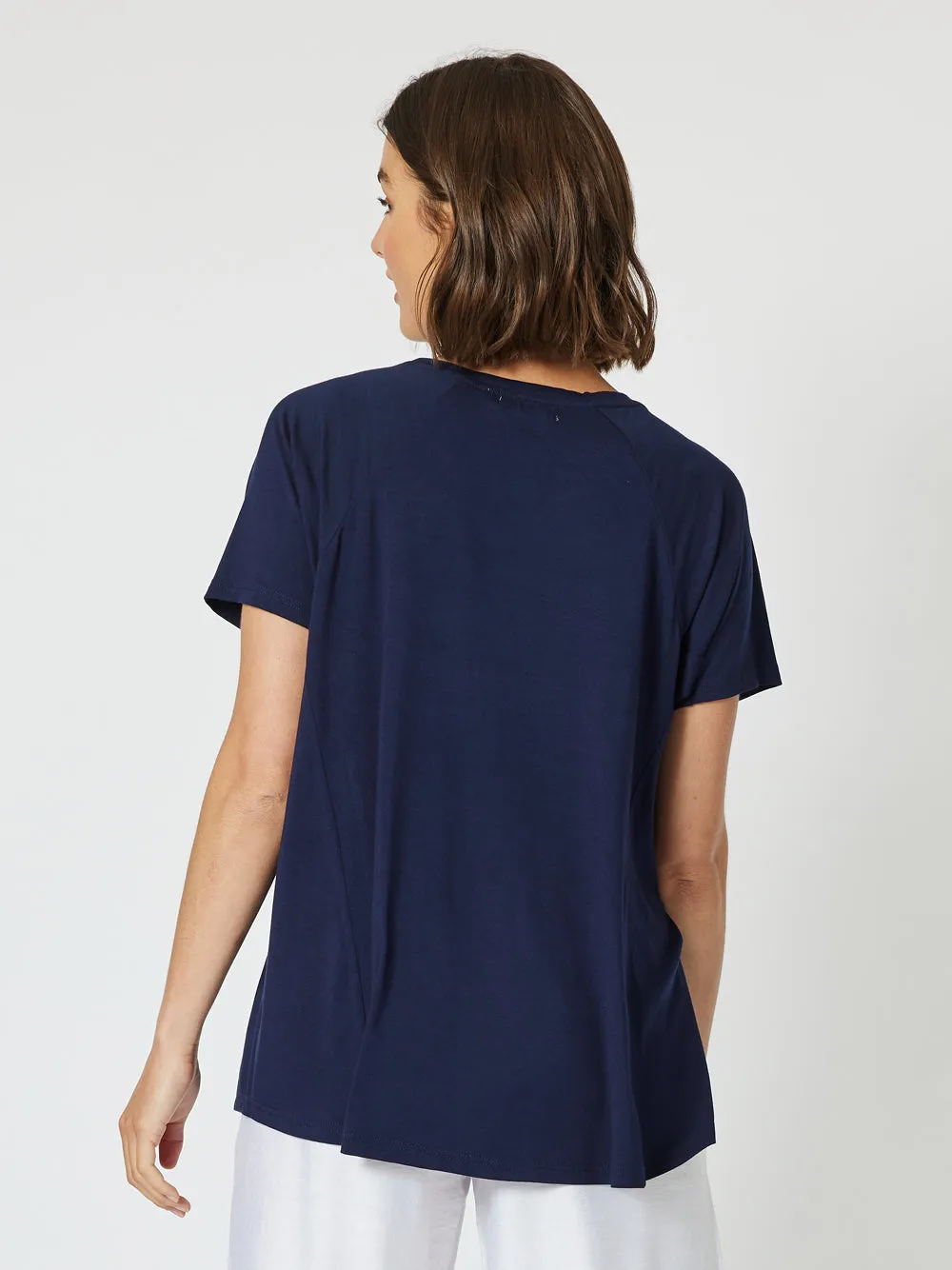 Clarity Sequin Patch Tee Navy/Bronze