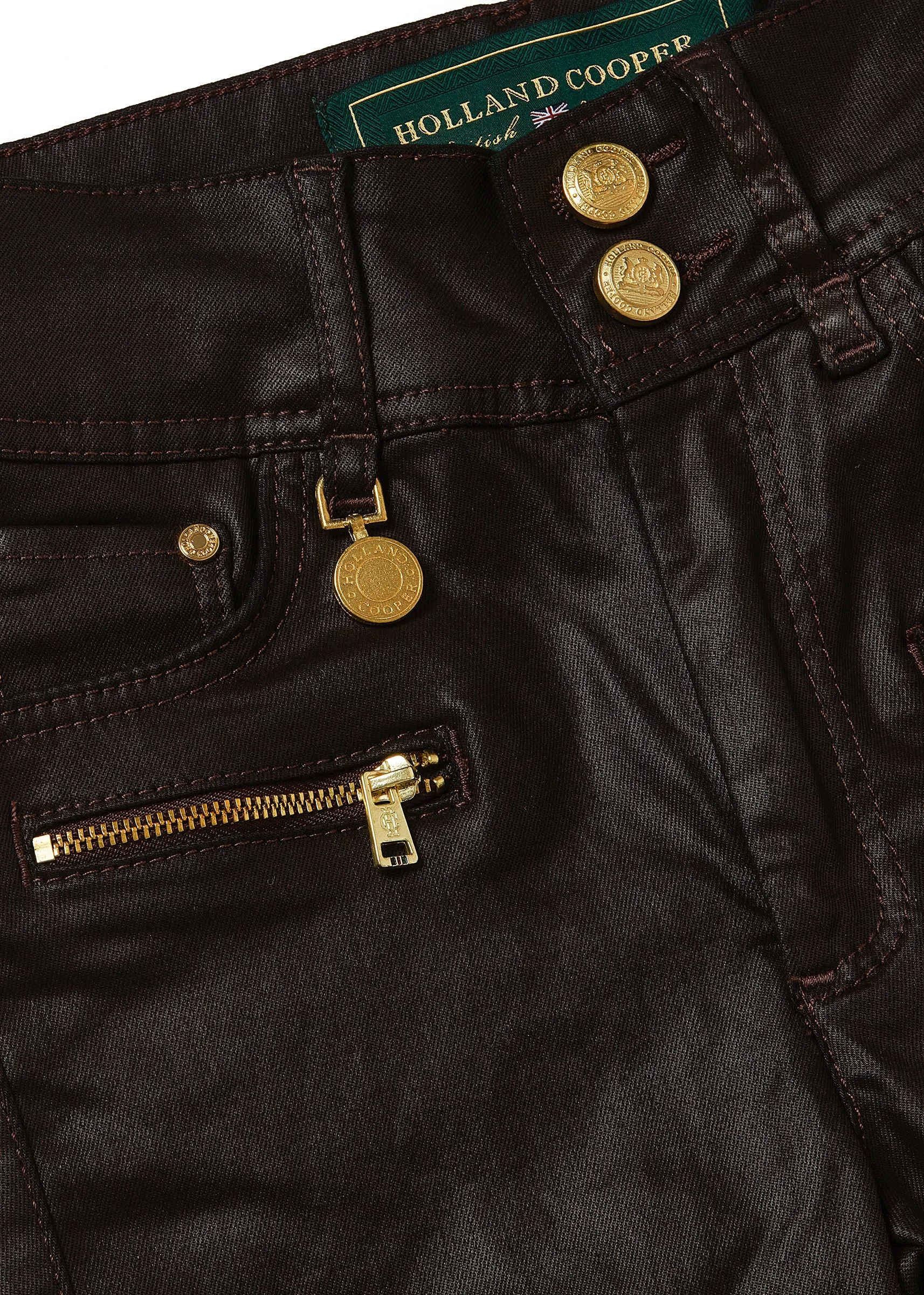 Coated Jodhpur Jean (Chocolate)