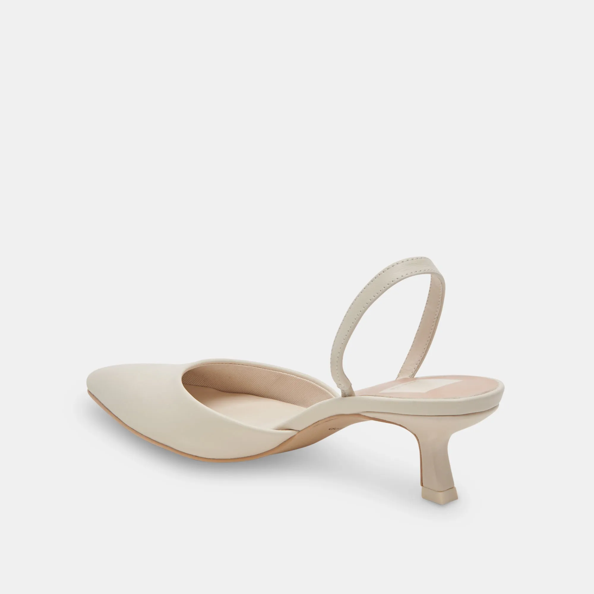 CORSA HEELS IVORY LEATHER