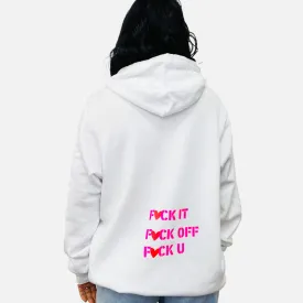 Dean White Chic Hoodie Sweatshirt - Neon "Fs"