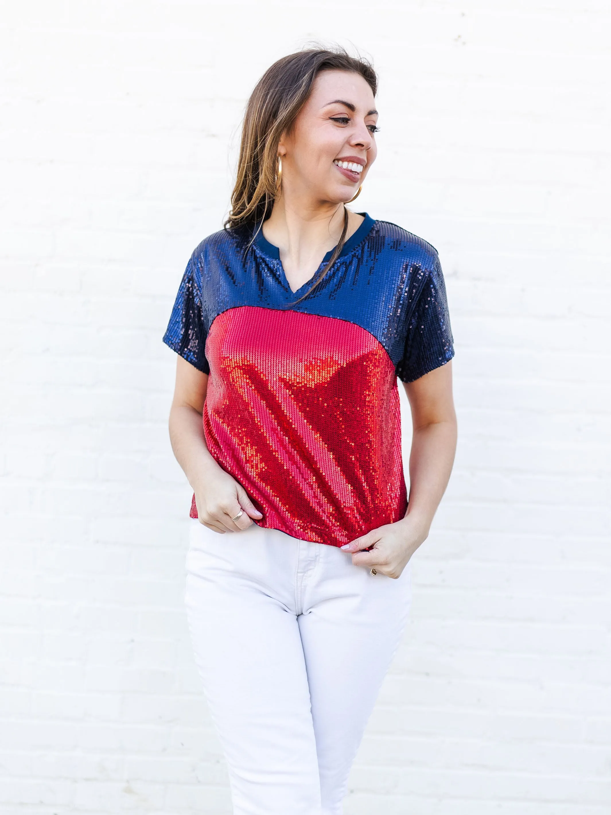 Diane Top | Red   Blue