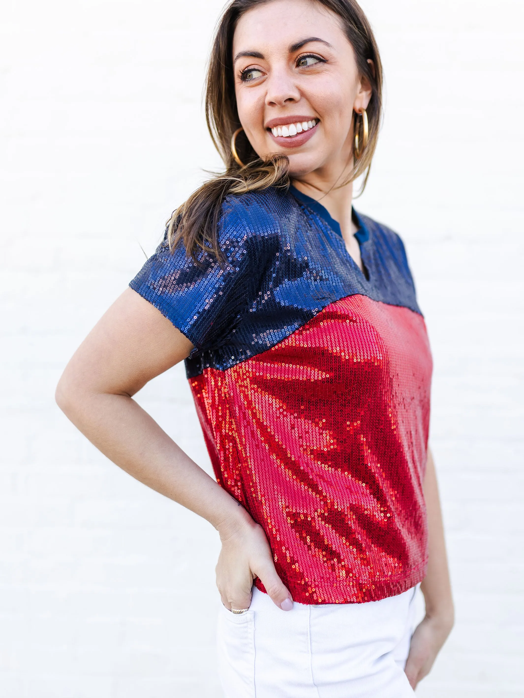 Diane Top | Red   Blue