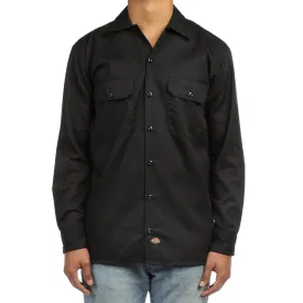 Dickies Mens L/S Work Shirt - Black