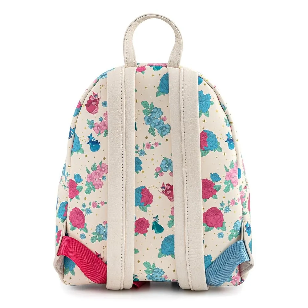 Disney Sleeping Beauty Floral Fairy Godmother Allover Print Mini Backpack