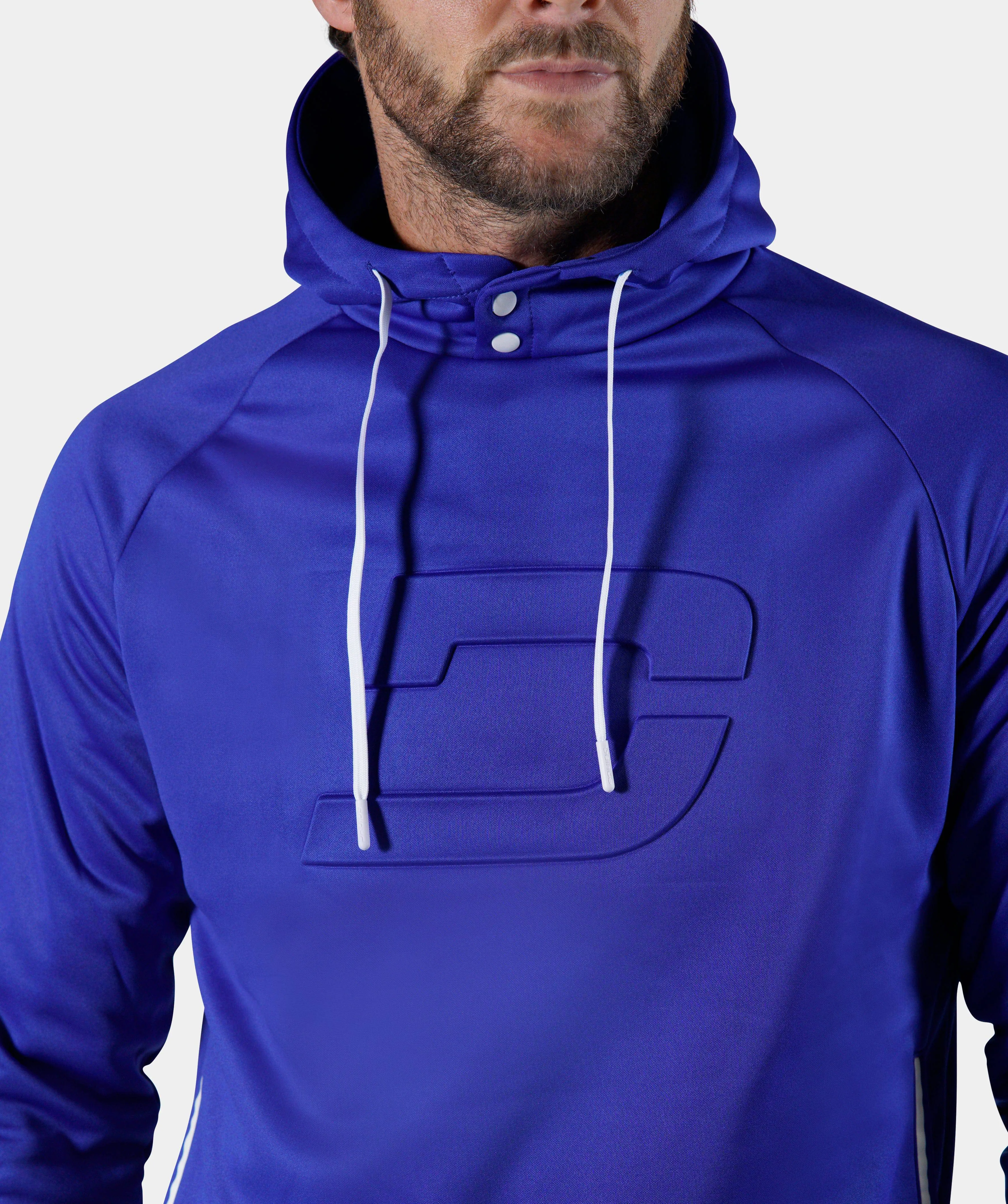 EMBOSSED HOODIE - BLUE