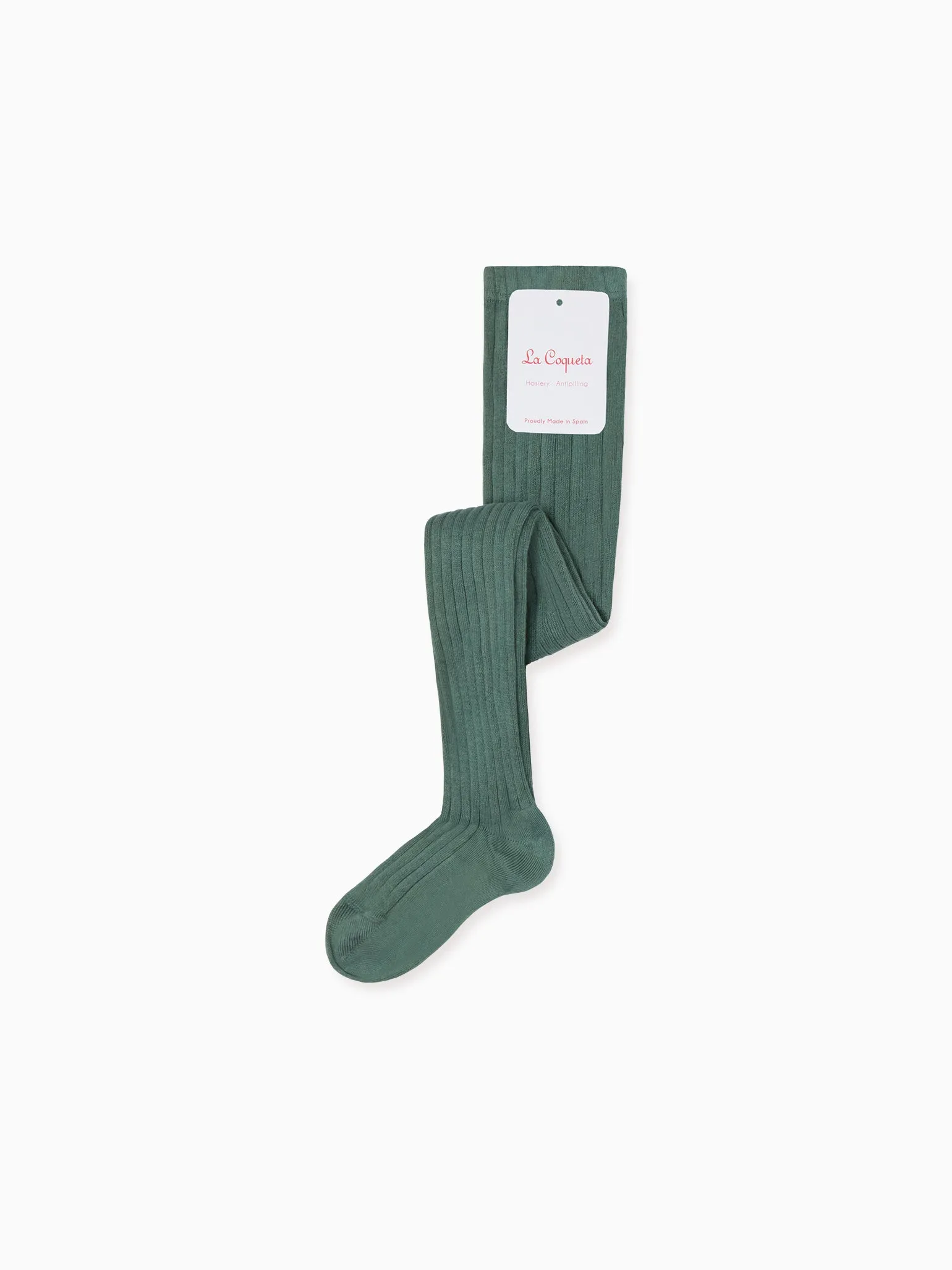 Fern Ribbed Kids Tights