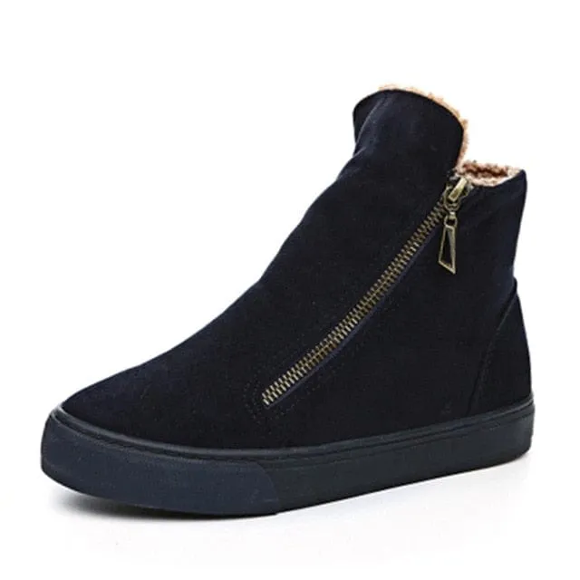 Flock Zipper Snow Boot Sneaker - 4 Colors